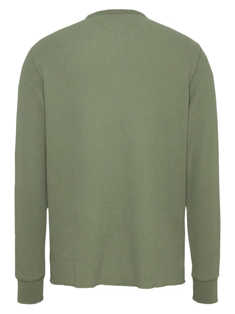 TJM SLIM WAFFLE LS TEE EXT aruba green