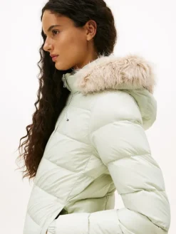 TJW BASIC HOODED DOWN JACKET EXT misty sage