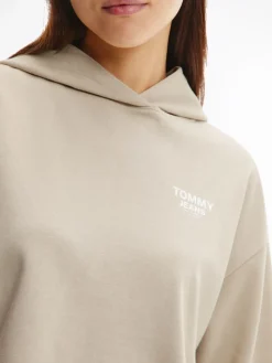 TJW BXY CROP TAPING HOODIE savannah sand