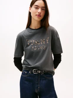 TJW BXY LEOPARD VARSITY TEE black