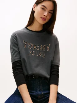 TJW BXY LEOPARD VARSITY TEE black