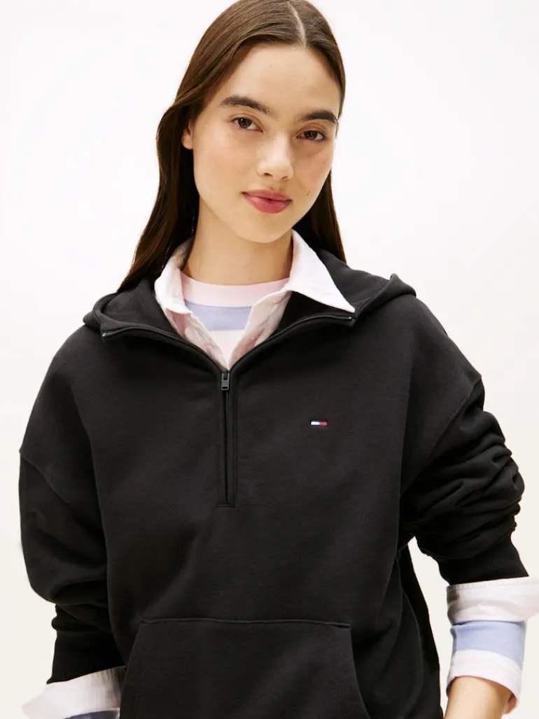 TJW BXY S-FLAG 1/4 ZIP HOODIE black