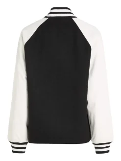 TJW CORD WOOL MIX LETTERMAN black