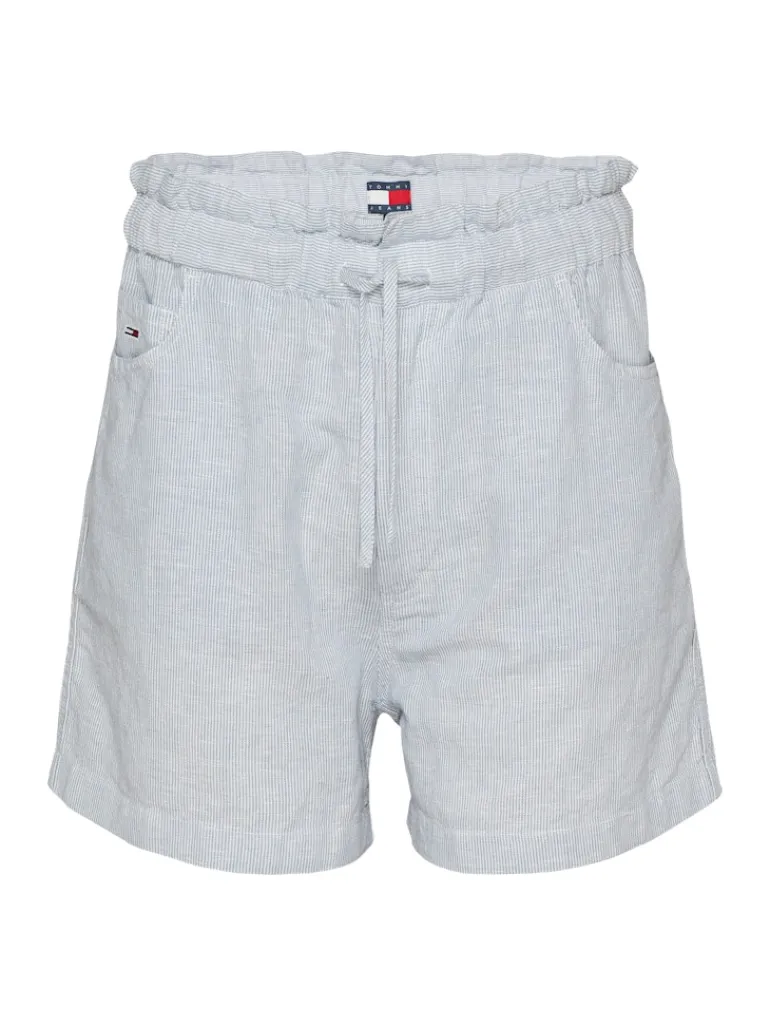 TJW COTTON LINEN SHORT colorado blue - stripe
