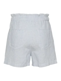 TJW COTTON LINEN SHORT colorado blue - stripe