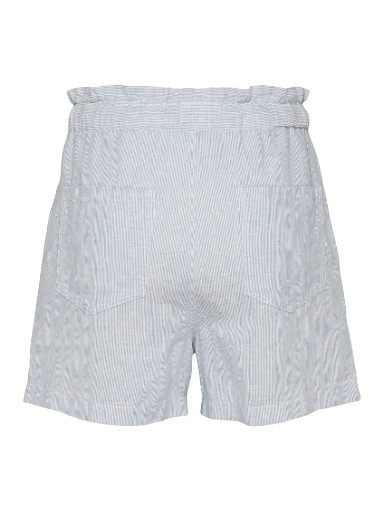 TJW COTTON LINEN SHORT colorado blue - stripe