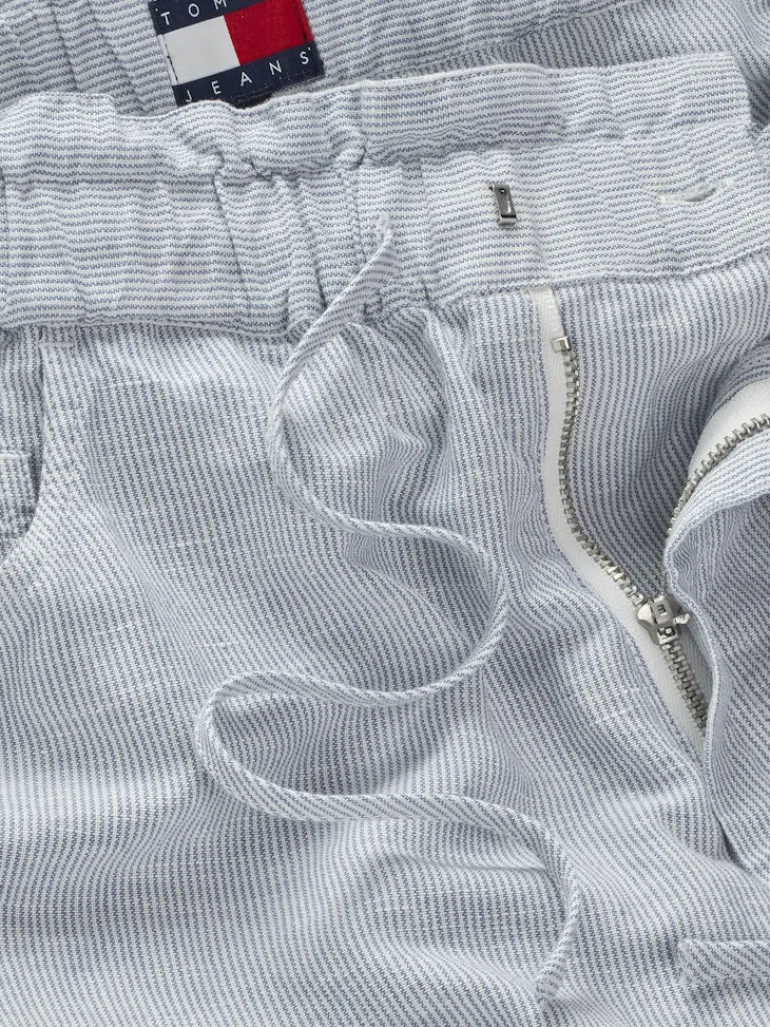 TJW COTTON LINEN SHORT colorado blue - stripe