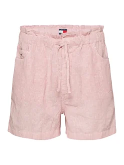TJW COTTON LINEN SHORT precious pink - stripe