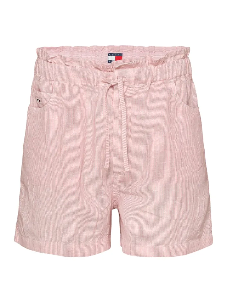 TJW COTTON LINEN SHORT precious pink - stripe