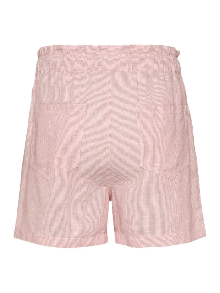 TJW COTTON LINEN SHORT precious pink - stripe