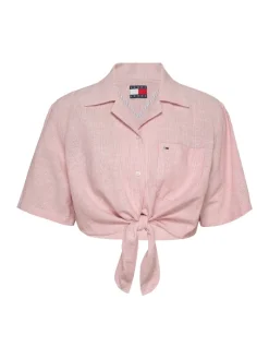 TJW CRP LINEN SS SHIRT precious pink-stripe