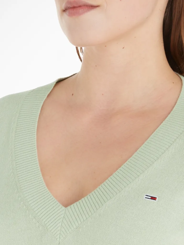 TJW ESSENTIAL VNECK SWEATER faded willow