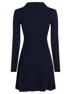TJW F&F POLO CABLE SWEATER DRESS dark night navy