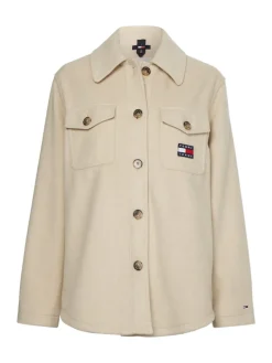 TJW FRONT POCKET BADGE SHACKET savannah sand
