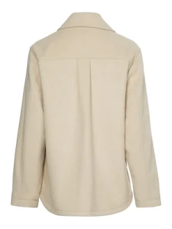 TJW FRONT POCKET BADGE SHACKET savannah sand