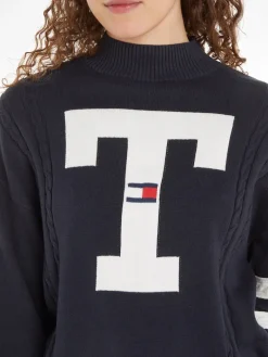 TJW LETTERMAN FLAG SWEATER desert sky