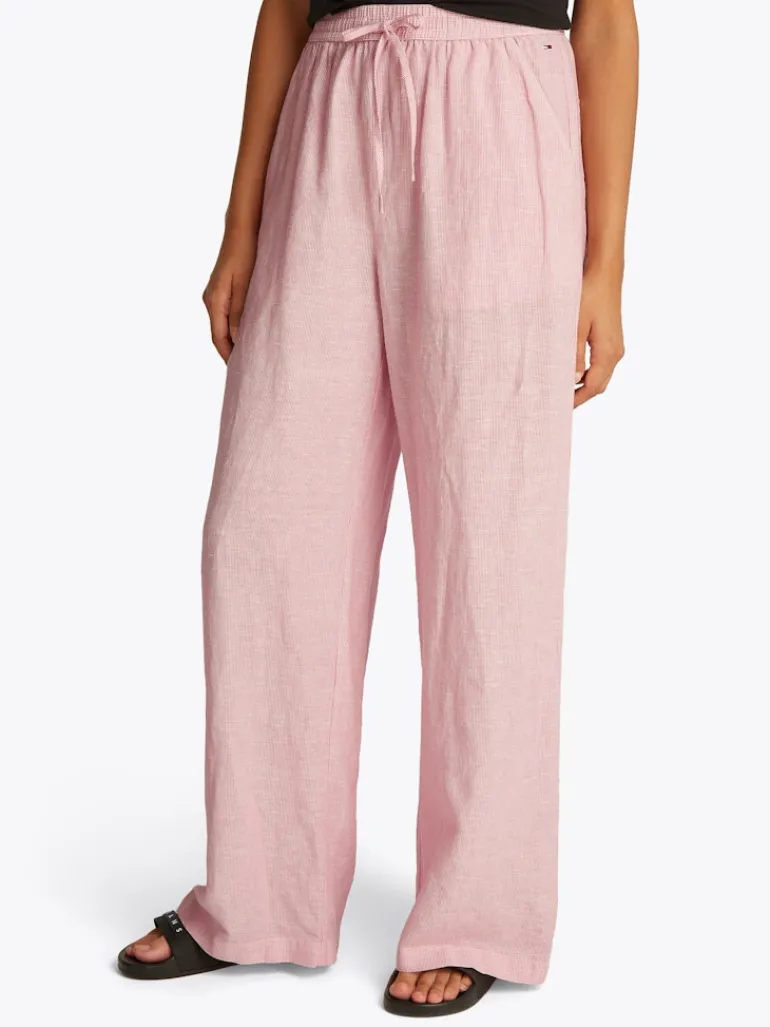 TJW LINEN PANT precious pink - stripe