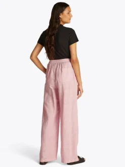 TJW LINEN PANT precious pink - stripe