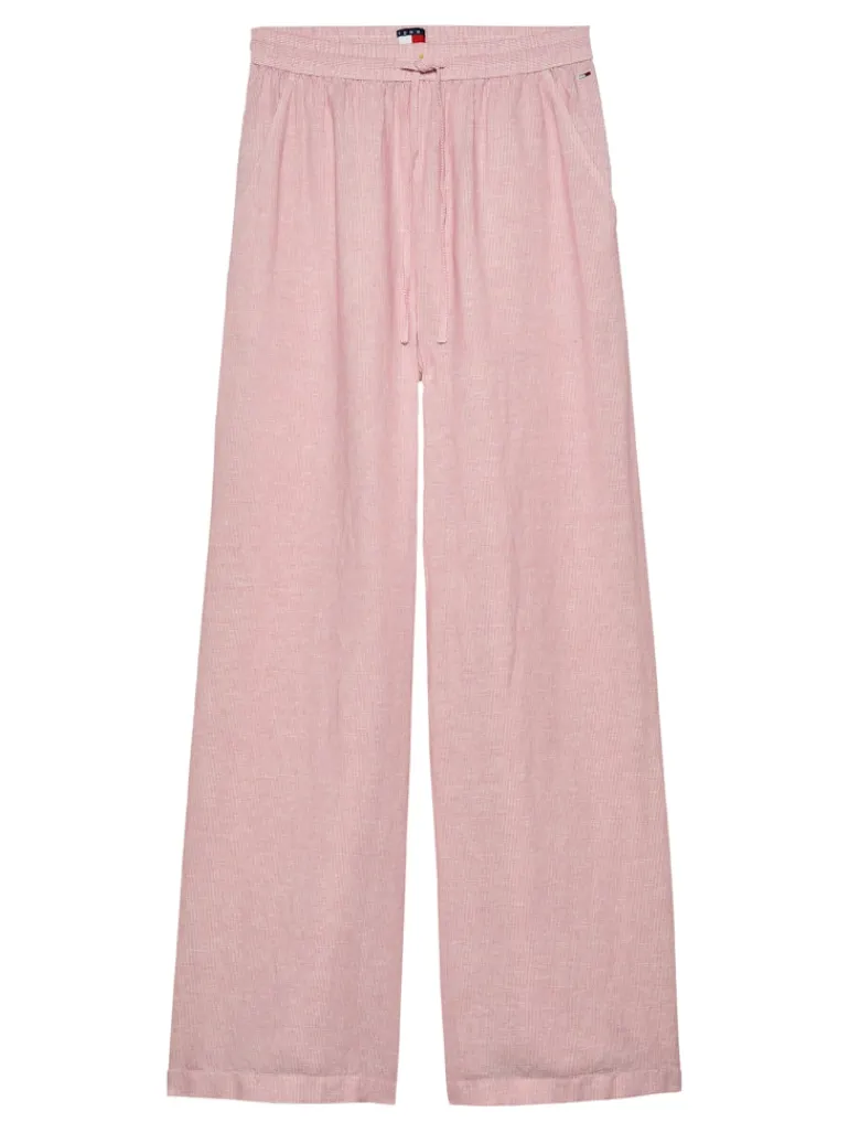 TJW LINEN PANT precious pink - stripe