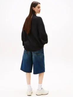 TJW MOCKNECK BADGE SWEATER black