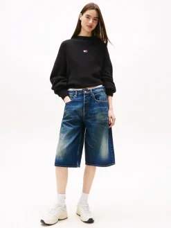 TJW MOCKNECK BADGE SWEATER black