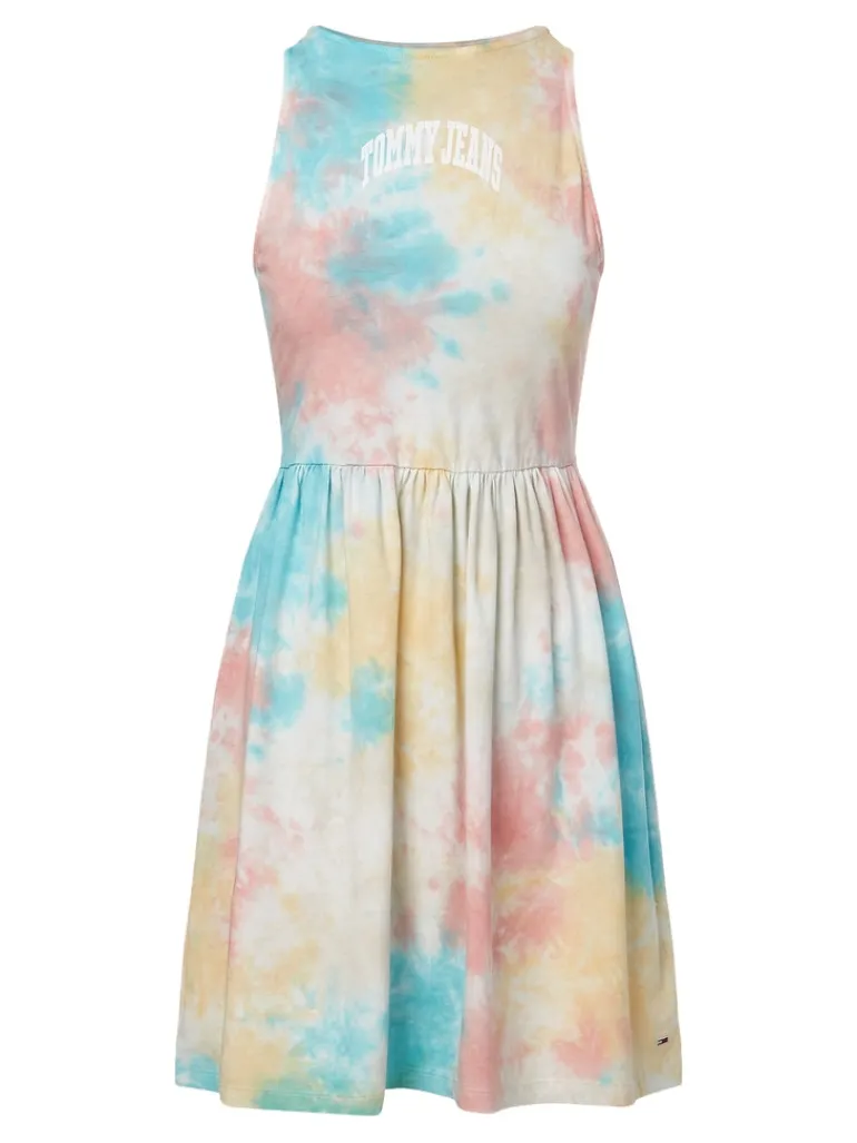 TJW MULTI TIE DYE SKATER DRESS tie dye multi