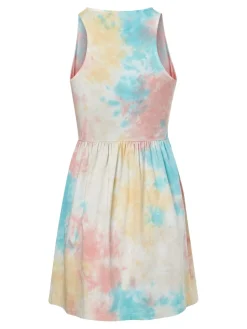 TJW MULTI TIE DYE SKATER DRESS tie dye multi