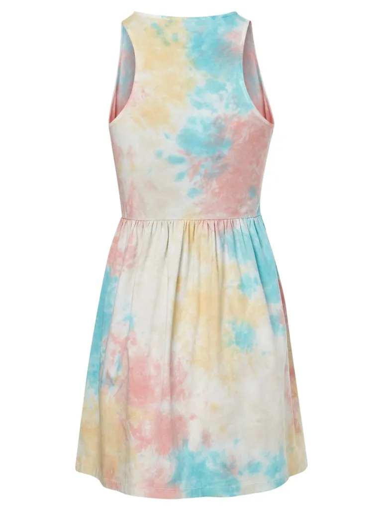 TJW MULTI TIE DYE SKATER DRESS tie dye multi