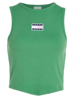 TJW POP BADGE HANDKERCHIEF TOP coastal green