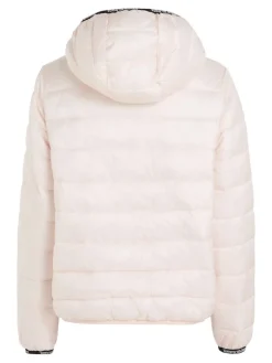 TJW QUILTED TAPE HOODED JACKET faint pink