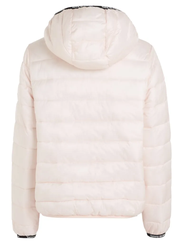 TJW QUILTED TAPE HOODED JACKET faint pink