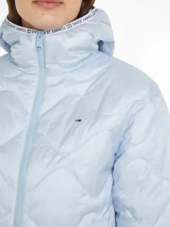 TJW QUILTED TAPE HOOD PUFFER EXT breezy blue
