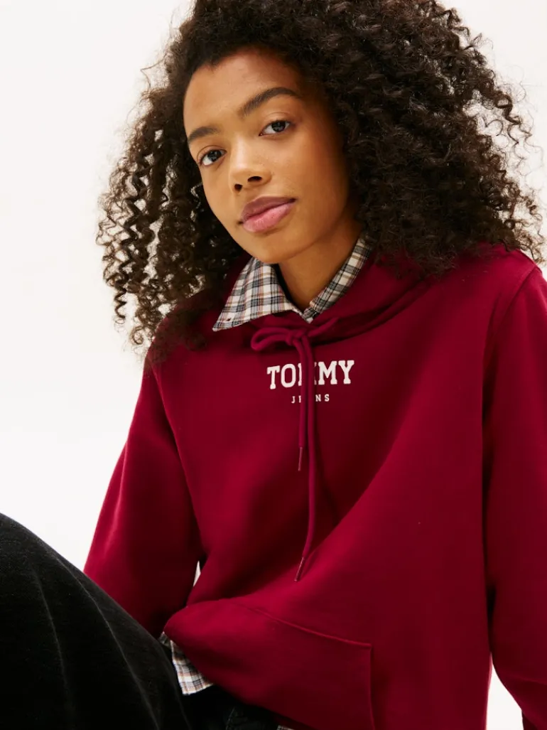 TJW REG ESS LOGO 2 HOODIE EXT lavish cerise