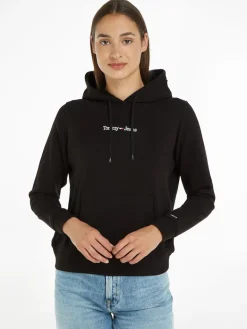 TJW REG SERIF LINEAR HOODIE black