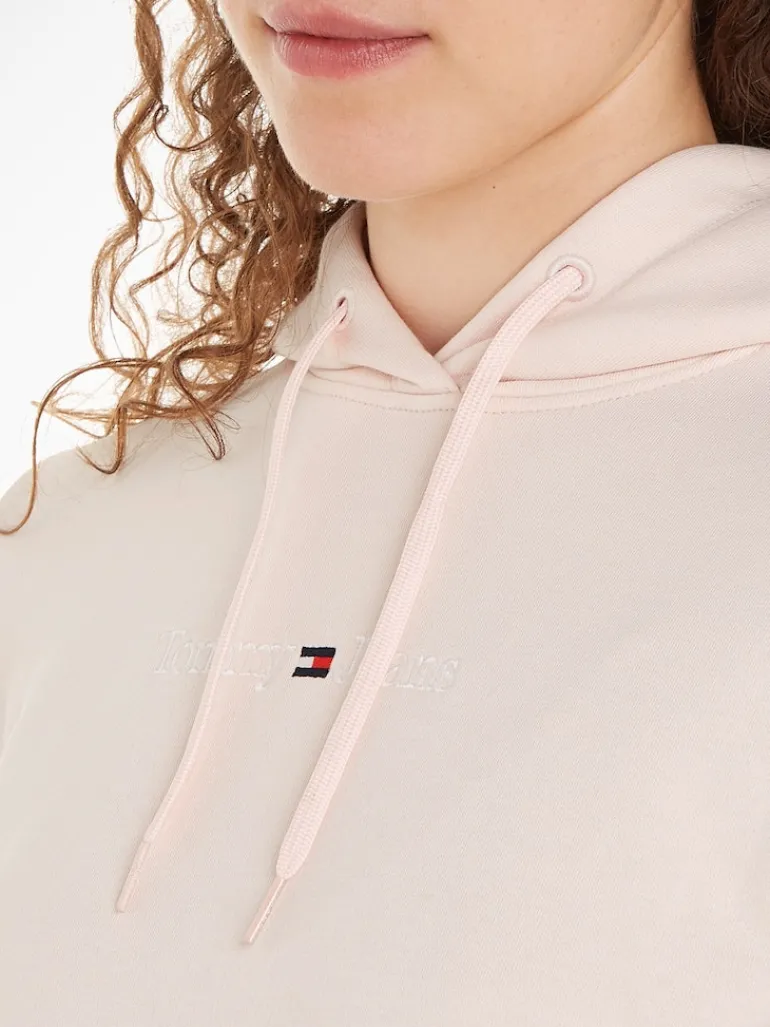 TJW REG SERIF LINEAR HOODIE faint pink