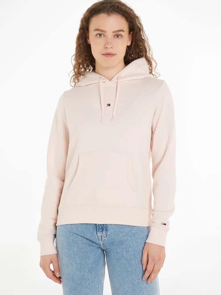 TJW REG SERIF LINEAR HOODIE faint pink