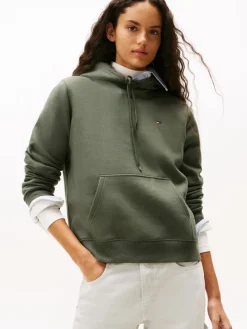 TJW REG S FLAG HOODIE pewter green
