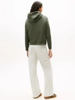 TJW REG S FLAG HOODIE pewter green