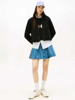 TJW REG SH S-FLAG TEDDY ZIP THRU black