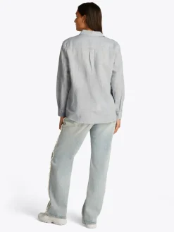 TJW RLX LINEN SHIRT colorado blue - stripe
