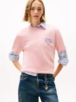 TJW RLX WASH TJ HEART TEE EXT mystic pink