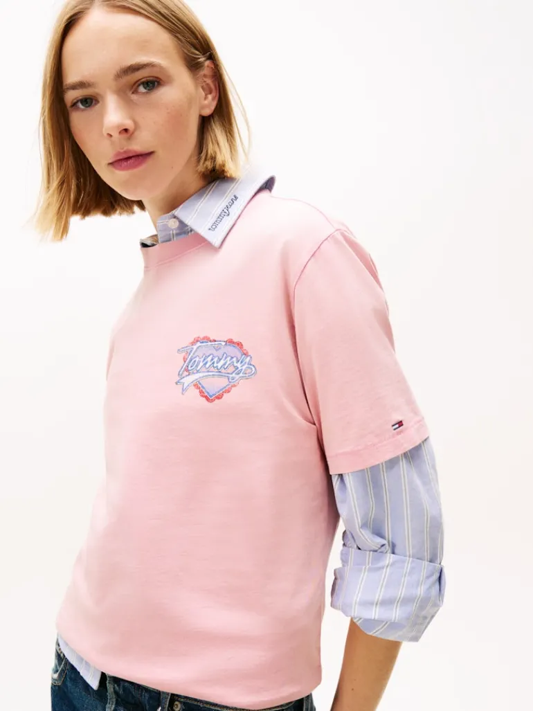 TJW RLX WASH TJ HEART TEE EXT mystic pink