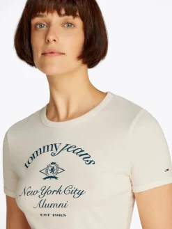 TJW SLIM CREST NYC RINGER TEE ancient white