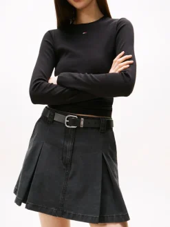 TJW SLIM ESSENTIAL RIB LS black