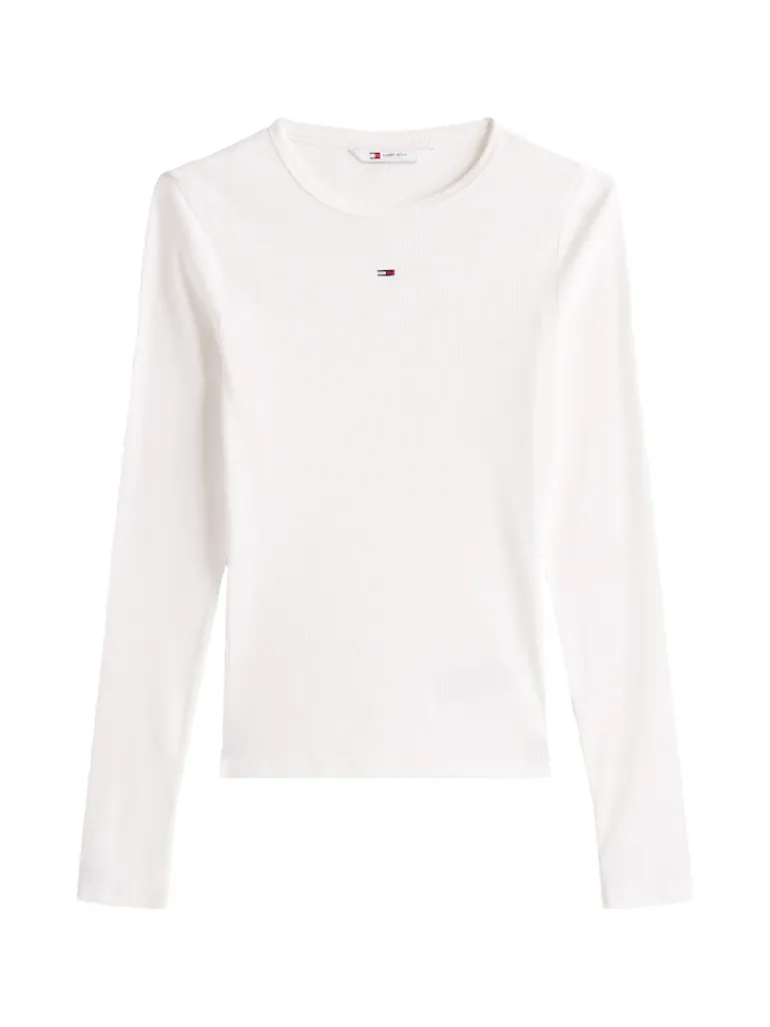 TJW SLIM ESSENTIAL RIB LS ecru