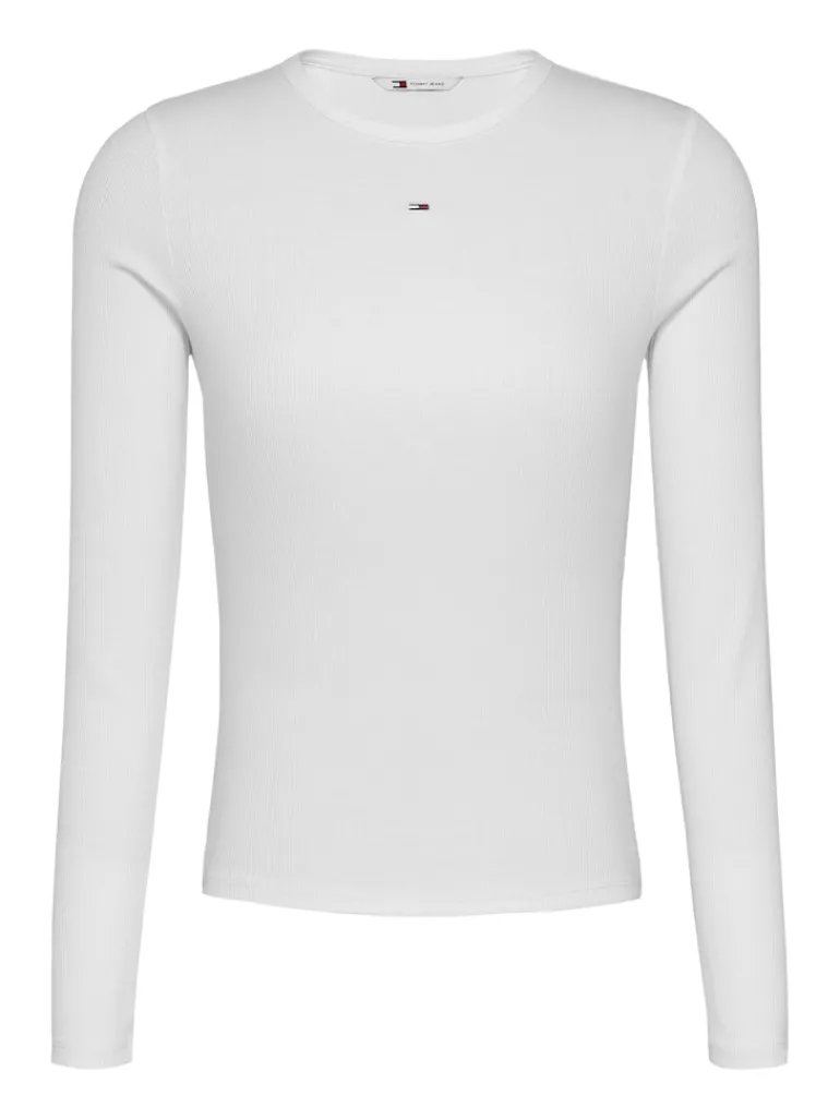 TJW SLIM ESSENTIAL RIB LS ecru