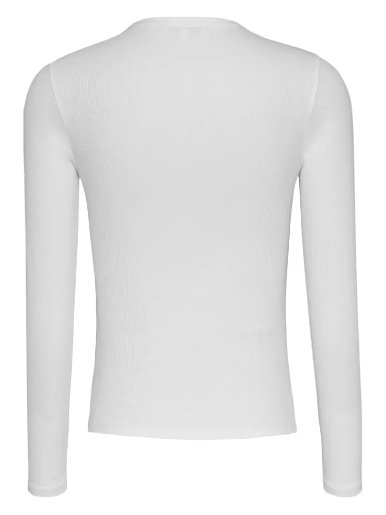 TJW SLIM ESSENTIAL RIB LS ecru