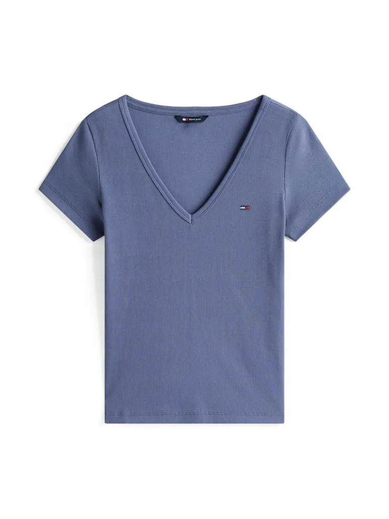 TJW SLIM ESSENTIAL RIB V SS blue moment
