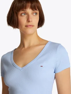 TJW SLIM ESSENTIAL RIB V SS sweet blue