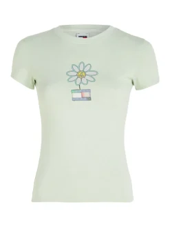 TJW SLIM FLWR PWR 2 TEE opal green